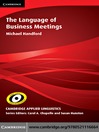The Language of Business Meetings (eBook)